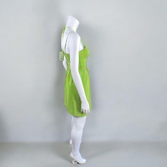 Amanda Uprichard Silk Mini Dress Green Size X- Small - Picture 8 of 16